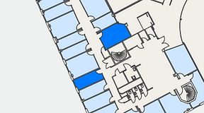 
							Planritning för Genetor K6, 2 privata rum, 25 m²