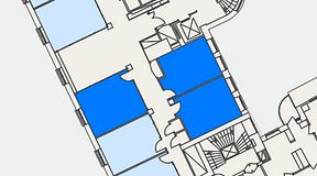 
							Planritning för iOffice Sveavägen, 3 privata rum, 73 m²