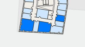 
							Planritning för Regus Hyllie Stationstorg 31, 3 privata rum, 56 m²