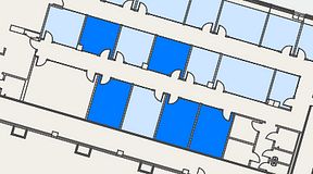 
							Planritning för Spaces Umami Park Sundbyberg, 5 privata rum, 81 m²