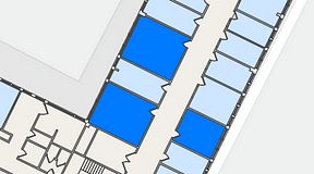 
							Planritning för Quick Office Älvsjö, 3 privata rum, 65 m²