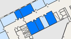 
							Planritning för Convendum Spårvagnshallarna, 5 privata rum, 85 m²
