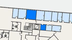 
							Planritning för Spaces Helsingborg Väla, 2 privata rum, 28 m²