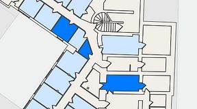 
							Planritning för Entreprenörsgatan Kungsgatan, 3 privata rum, 45 m²