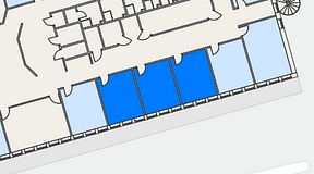Planritning för Regus Spånga, 3 privata rum, 45 m²