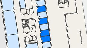 
							Planritning för Spaces Nordenskiöldsgatan, 4 privata rum, 36 m²