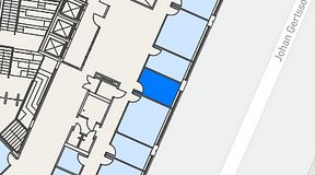 
							Planritning för Spaces Göteborg Gamlestan, 1 privata rum, 10 m²