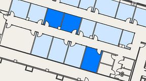 
							Planritning för Spaces Umami Park Sundbyberg, 3 privata rum, 45 m²