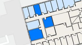 
							Planritning för Regus Lidingö, 3 privata rum, 47 m²