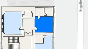 Planritning för Beskow Humlegården, 1 privata rum, 48 m²