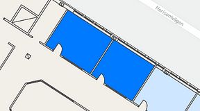 
							Planritning för Easy Office Skarpnäck, 2 privata rum, 40 m²