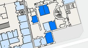 
							Planritning för Entreprenörsgatan Hasselbladshuset, 5 privata rum, 51 m²
