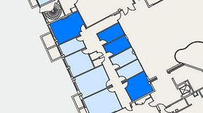 
							Planritning för Genetor K6, 4 privata rum, 47 m²
