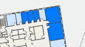
							Planritning för CoW Hammarby Sjöstad, 5 privata rum, 88 m²