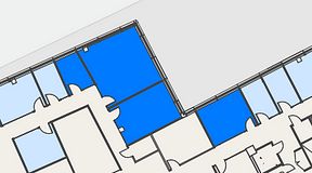 
							Planritning för Spaces Hyllie Vista, 4 privata rum, 87 m²