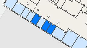 
							Planritning för FirstOffice Dalaplan, 3 privata rum, 27 m²