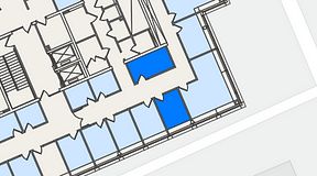 
							Planritning för Spaces Lindholmen, 2 privata rum, 17 m²