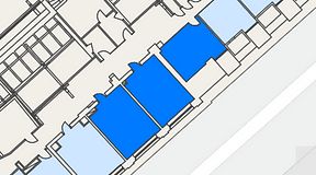 
							Planritning för United Spaces Uppsala, 3 privata rum, 66 m²