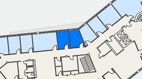 
							Planritning för CoW Älvsjö, 2 privata rum, 20 m²