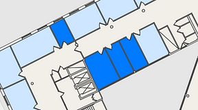 
							Planritning för Convendum Spårvagnshallarna, 4 privata rum, 55 m²