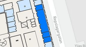 
							Planritning för THE WORKS Medborgarplatsen, 4 privata rum, 82 m²