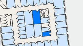 
							Planritning för QuickOffice Kista, 2 privata rum, 20 m²