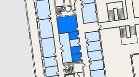 
							Planritning för Spaces Nordenskiöldsgatan, 4 privata rum, 36 m²