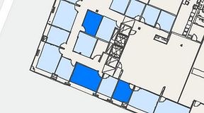 
							Planritning för Regus Östermalmstorg, 3 privata rum, 30 m²