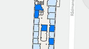 
							Planritning för Regus Triangeln Station, 5 privata rum, 59 m²