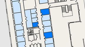 
							Planritning för Spaces Nordenskiöldsgatan, 3 privata rum, 23 m²