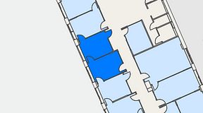 
							Planritning för Mindpark Helsingborg, 2 privata rum, 34 m²