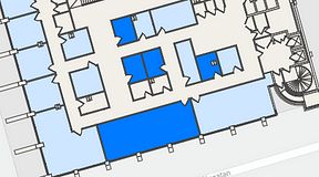 
							Planritning för United Spaces Östra Hamngatan, 5 privata rum, 93 m²