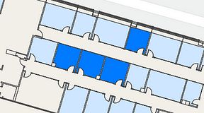 
							Planritning för Spaces Umami Park Sundbyberg, 4 privata rum, 51 m²