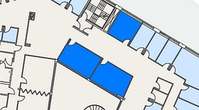 
							Planritning för Spaces Göteborg Gamlestan, 3 privata rum, 62 m²