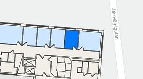 
							Planritning för Landskapet Sickla, 1 privata rum, 13 m²