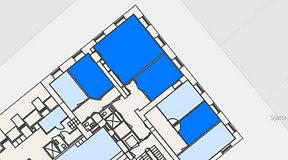 
							Planritning för Spaces Gamla Stan, 4 privata rum, 97 m²