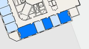 
							Planritning för Landskapet Nacka Forum, 3 privata rum, 45 m²