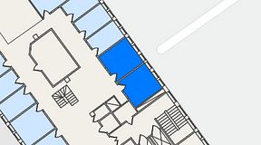 Planritning för THE WORKS Slakthusområdet, 2 privata rum, 26 m²