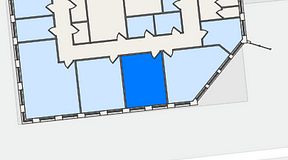 
							Planritning för QuickOffice Kista, 1 privata rum, 24 m²