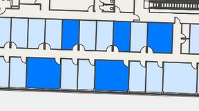 
							Planritning för Regus Mariestad, 5 privata rum, 97 m²