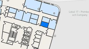 
							Planritning för United Spaces Nordenskiöldsgatan 24, 1 privata rum, 6 m²