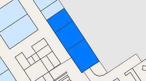 Planritning för City Office Klarabergsviadukten 70, 3 privata rum, 59 m²