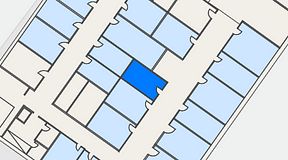 
							Planritning för Kontoret Alvik, 1 privata rum, 13 m²