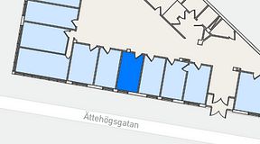 
							Planritning för Kontorshotell Triangeln, 1 privata rum, 10 m²