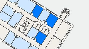 
							Planritning för Convendum Sundbyberg, 3 privata rum, 50 m²