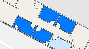 Planritning för See you at work Sundsvall, 4 privata rum, 27 m²