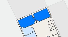 
							Planritning för Mindpark Helsingborg, 2 privata rum, 64 m²