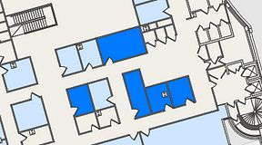 
							Planritning för United Spaces Östra Hamngatan, 5 privata rum, 54 m²