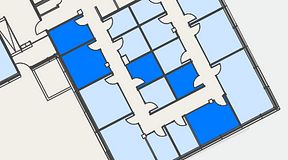 
							Planritning för Spaces Hyllie Vista, 5 privata rum, 62 m²