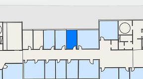 
							Planritning för Kontoret Globen, 1 privata rum, 10 m²